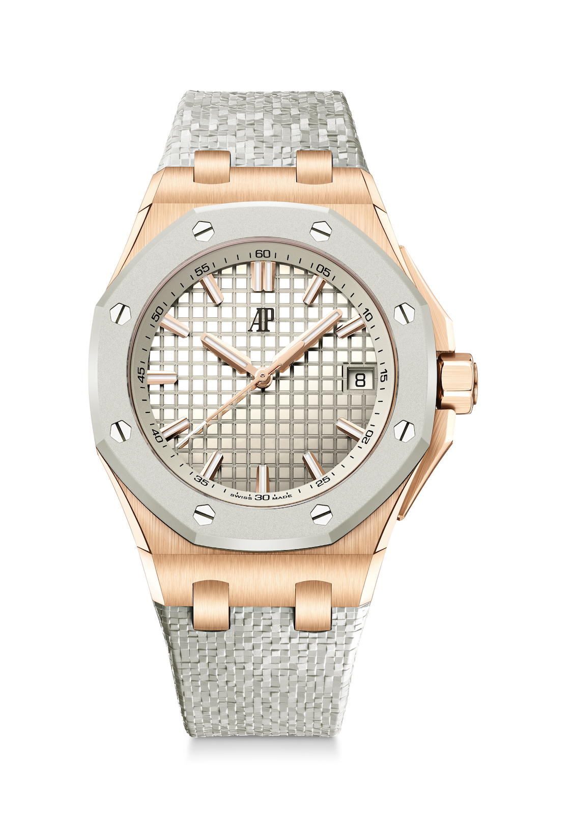 watch with silver dial