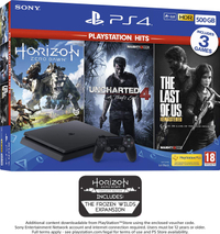 PS4 500GB 3 PS Hits Game Bundle | PS4 | Exclusive to Amazon.co.uk | £219.99 at Amazon