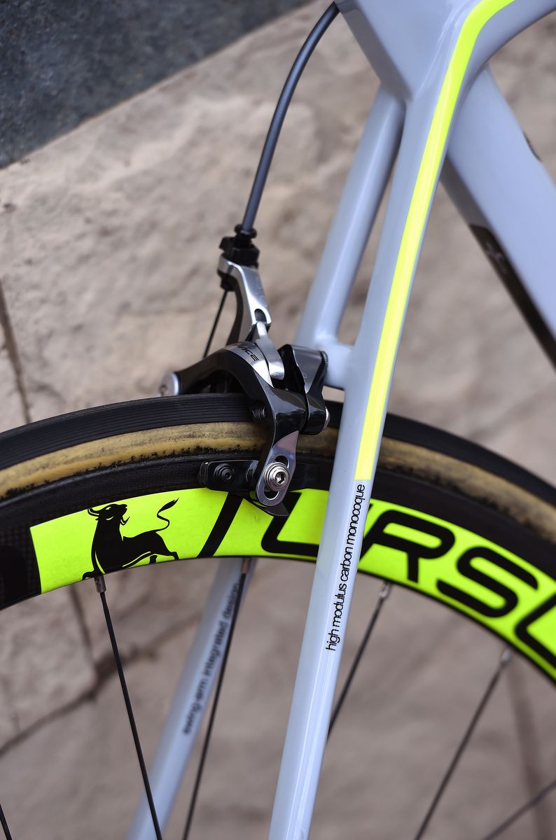 Shimano Dura Ace also takes care of the braking