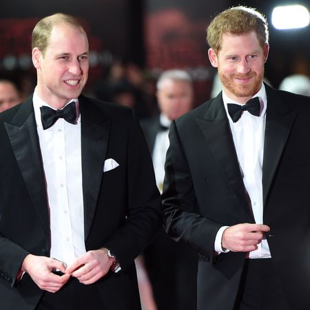 Prince William and Prince Harry wear tuxedos