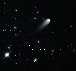 Hubble Photo of Comet ISON, Stars and Galaxies