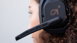 Astro A50 wireless gaming headset in black and gold