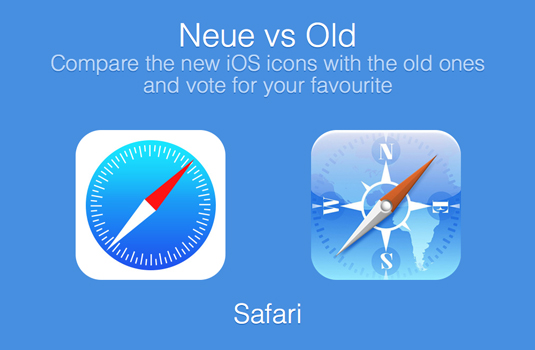 Neue vs Old (see what they've done there?) pitches iOS 6 icons against iOS 7