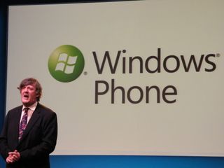 Stephen Fry takes the stage at Windows Phone 7