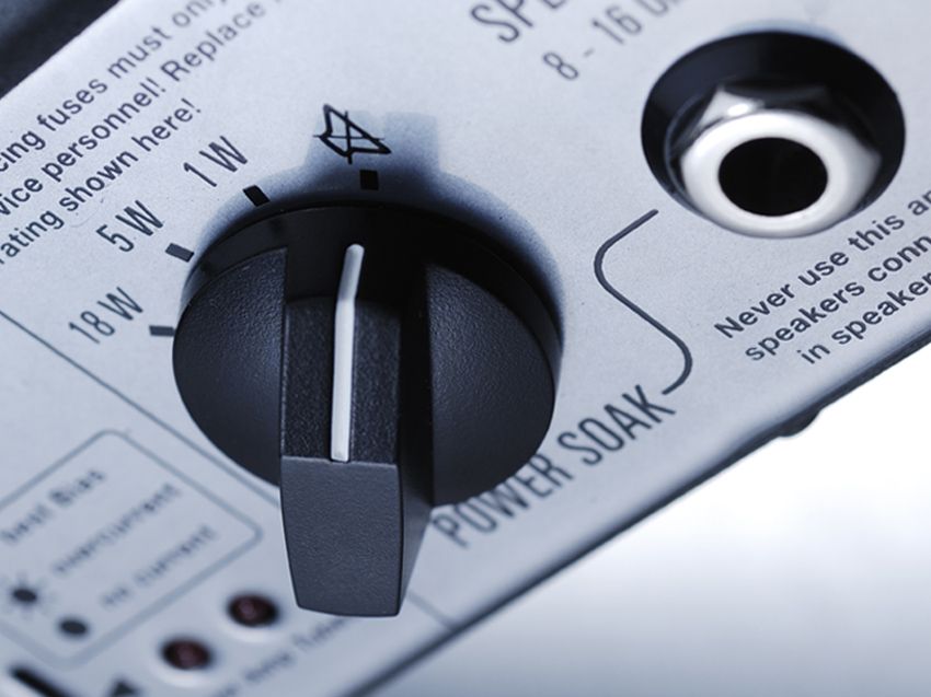The power soak switch enables you to drop to 5W, 1W or silent mode.