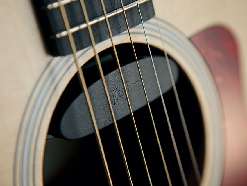 Taylor's new ES-Go pickup handles the plugged-in duties with aplomb.