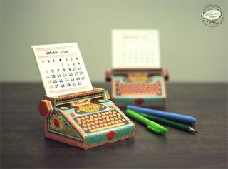 printable typewriter calendar