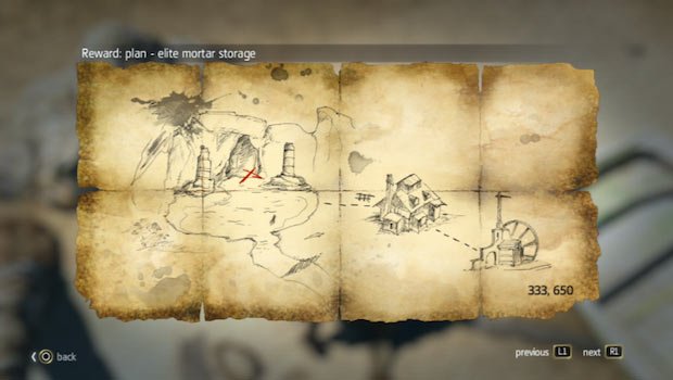 Black Flag Buried Treasure No. 8 map