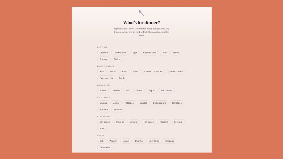Claude meal-prep app