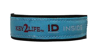 Key 2 Life Sport review: The medical ID band shown in blue