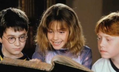 Young wizards Daniel Radcliffe and Emma Watson