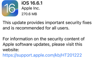 iOS 16.6.1 release notes