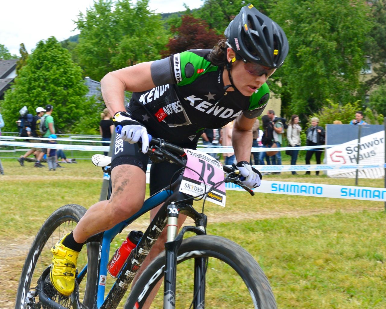 Mary racing the world cup round in Albstadt in Germany
