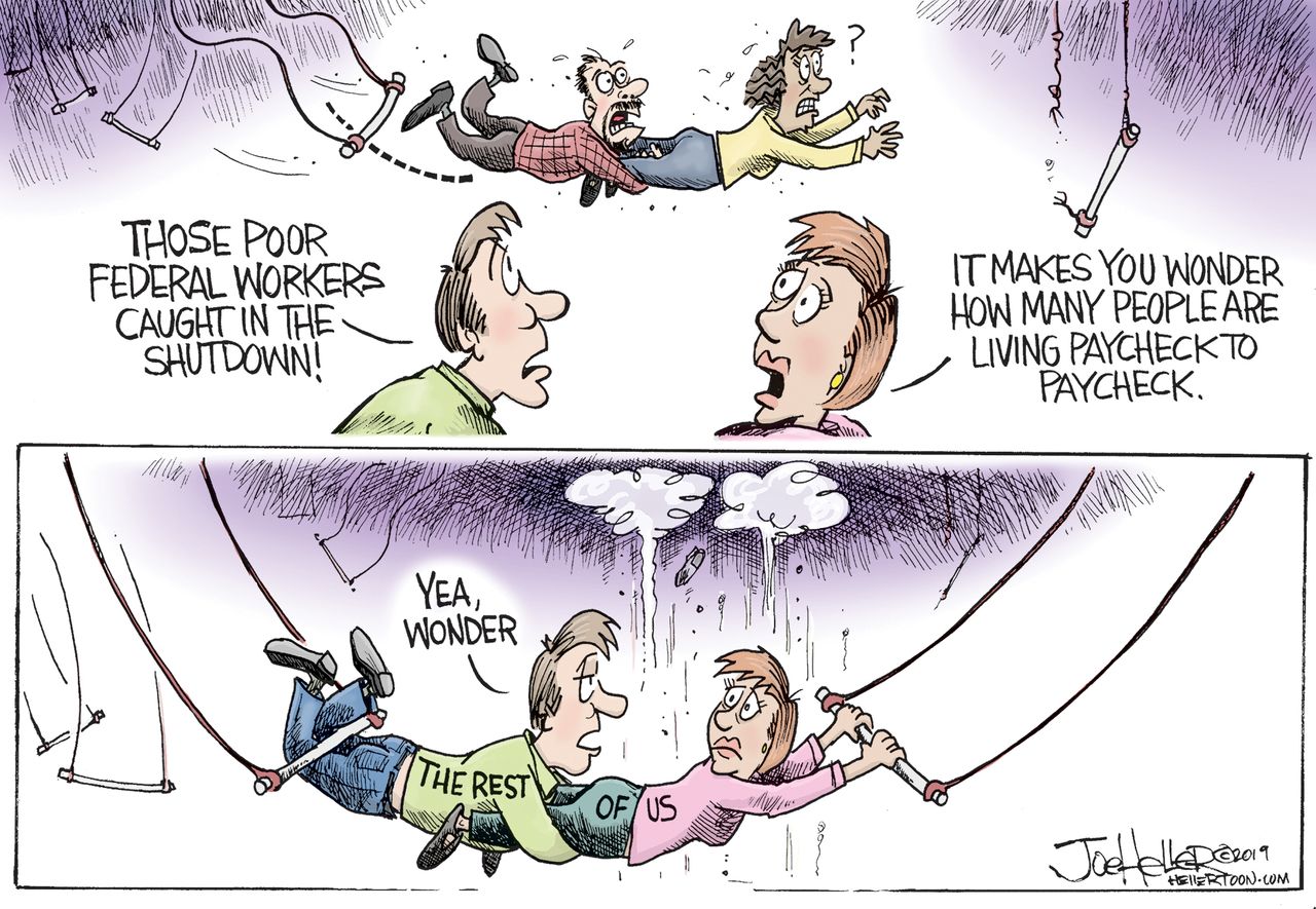 &amp;amp;nbsp;Political Cartoon U.S. Federal Workers Government Shutdown