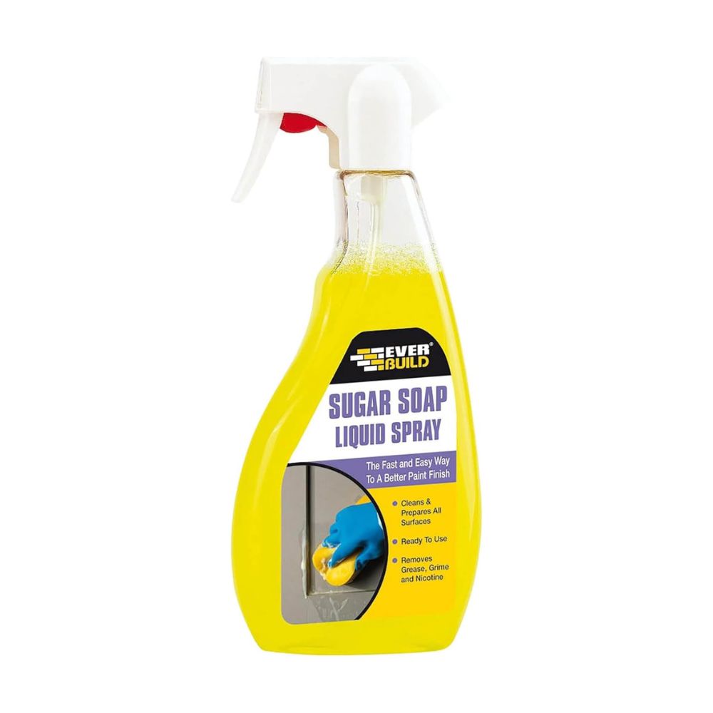 A spray bottle of yellow sugar soap