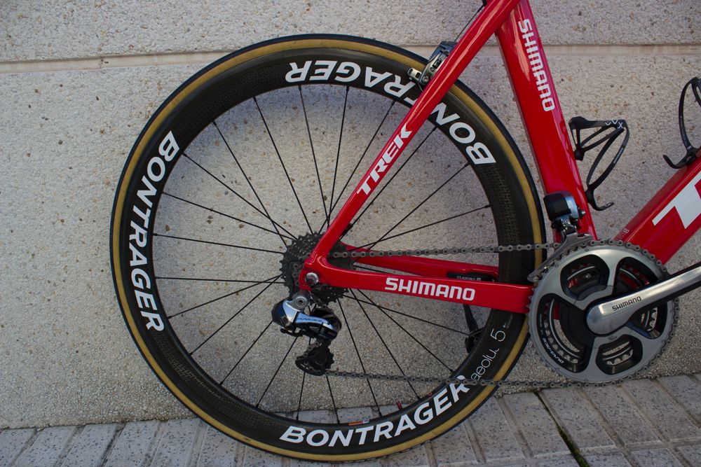 Hesjedal's Trek comes with Bontrager Aeolus 5.0 D3 wheels