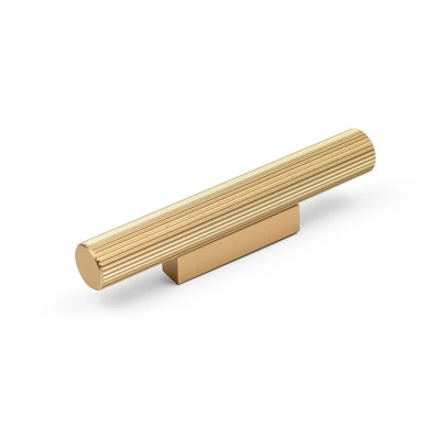 reeded brass cabinet handle
