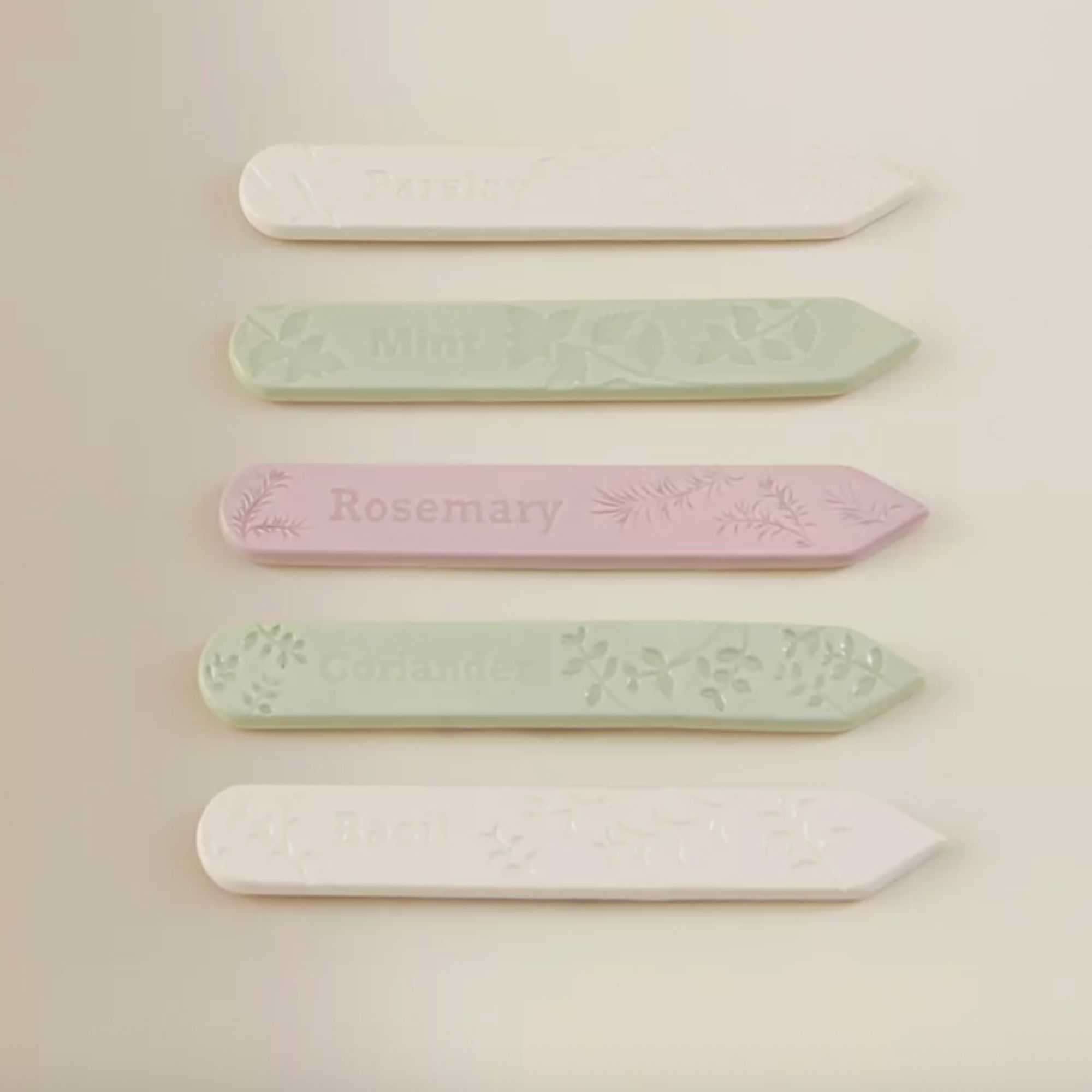 George Home, Ceramic Plant Labels - Set of 5