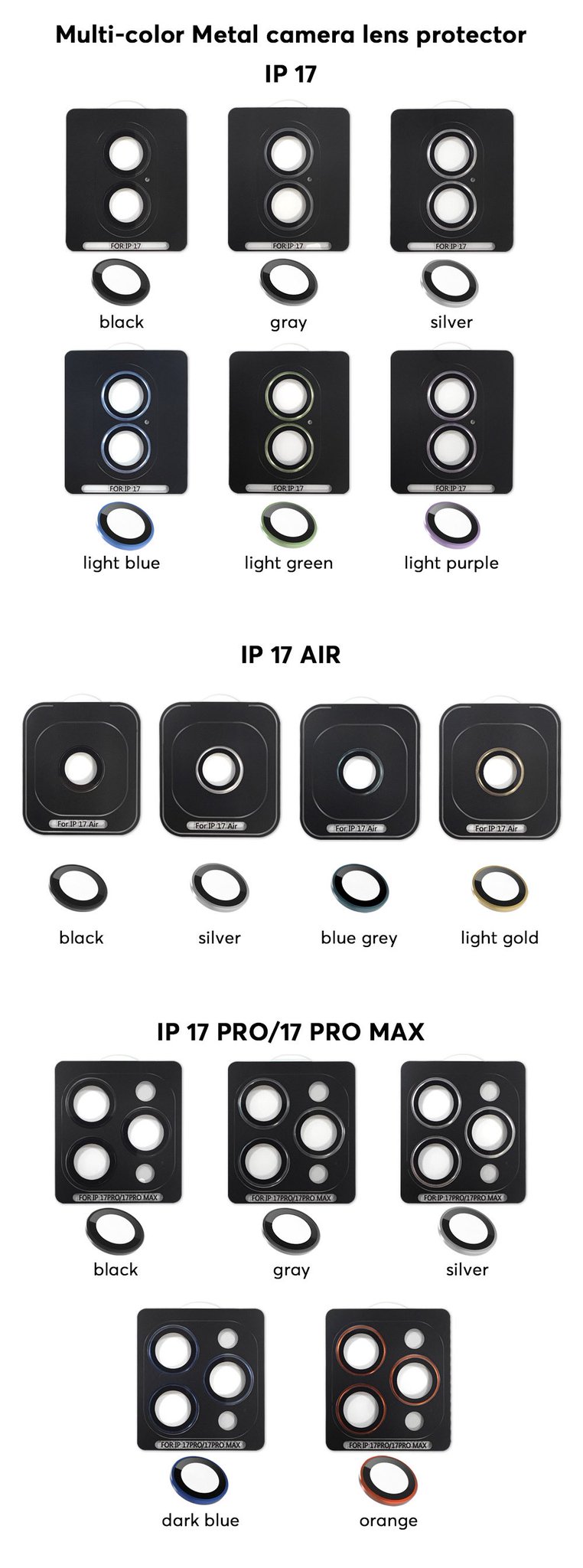 iPhone 17 series camera ring colors leaked image