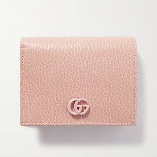pink leather card holder