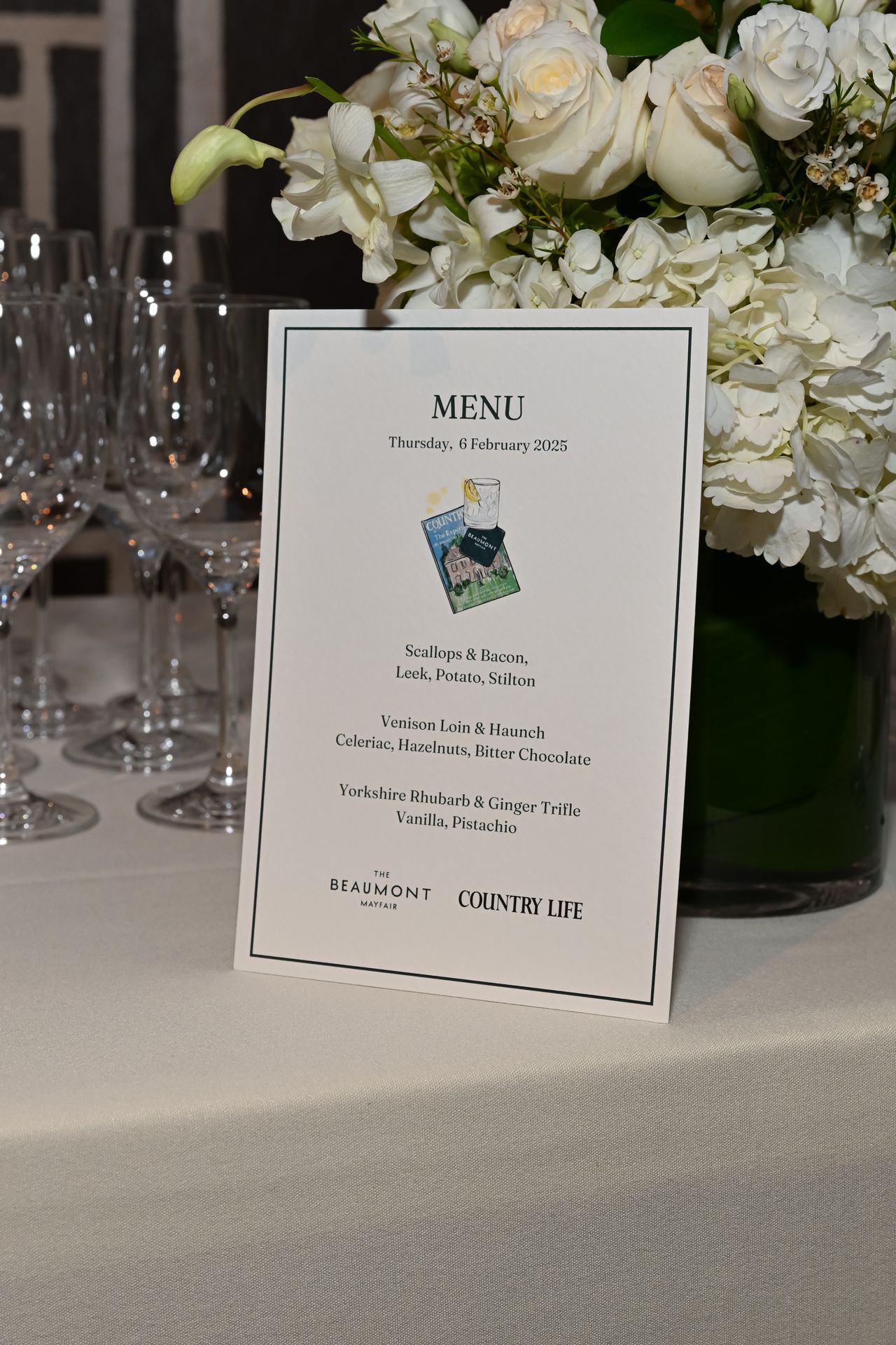 Evening menu