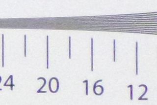 Cropped iso 1600 resolution chart image