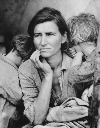 Migrant Mother shot by Dorothea Lange in California, February 1936  (Photo by SSPL/Getty Images)