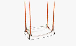 Philippe Starck's streamlined 'Airway' swing, available in in clear or opaque polycarbonate