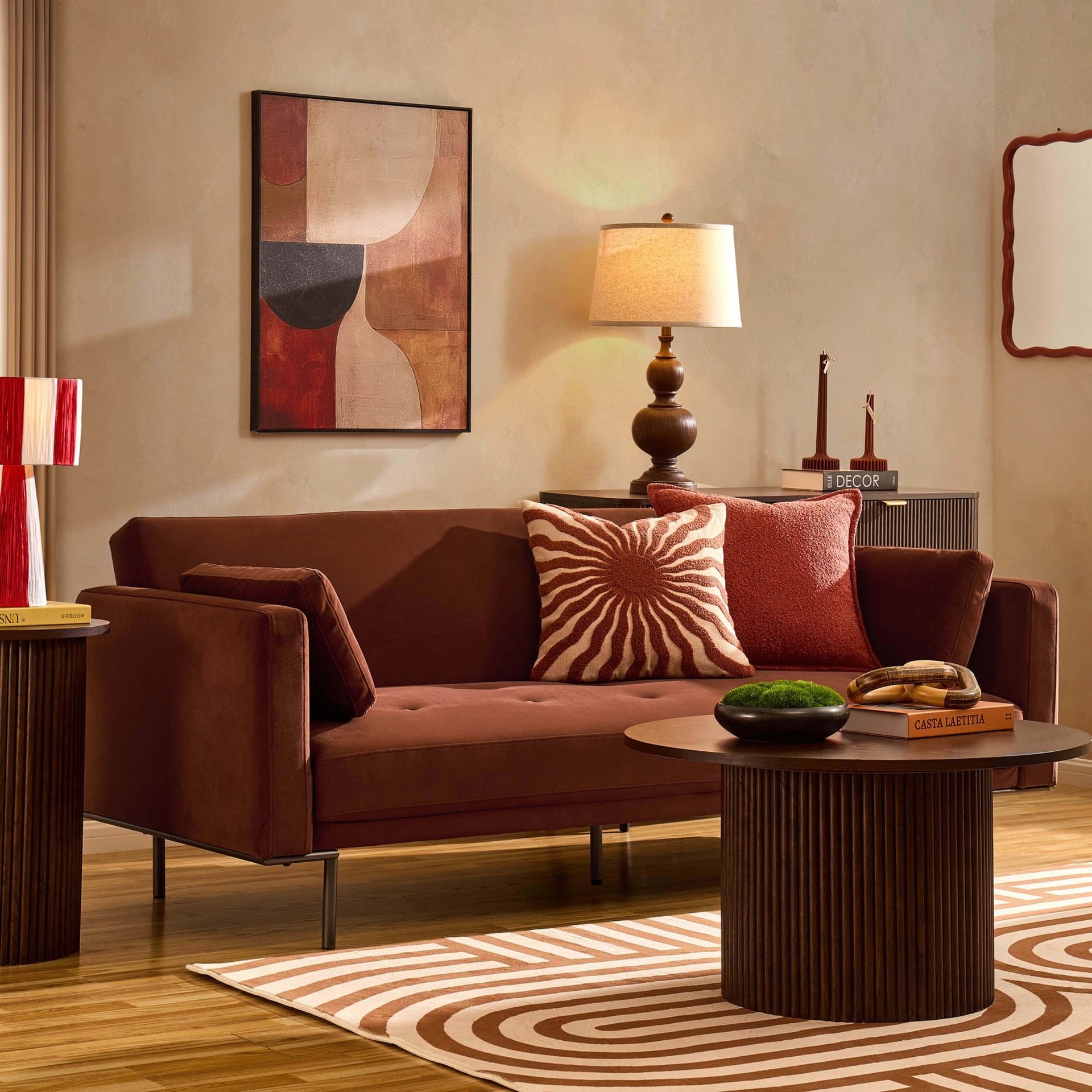 Hudson Click Clack Sofa Bed - Terracotta
