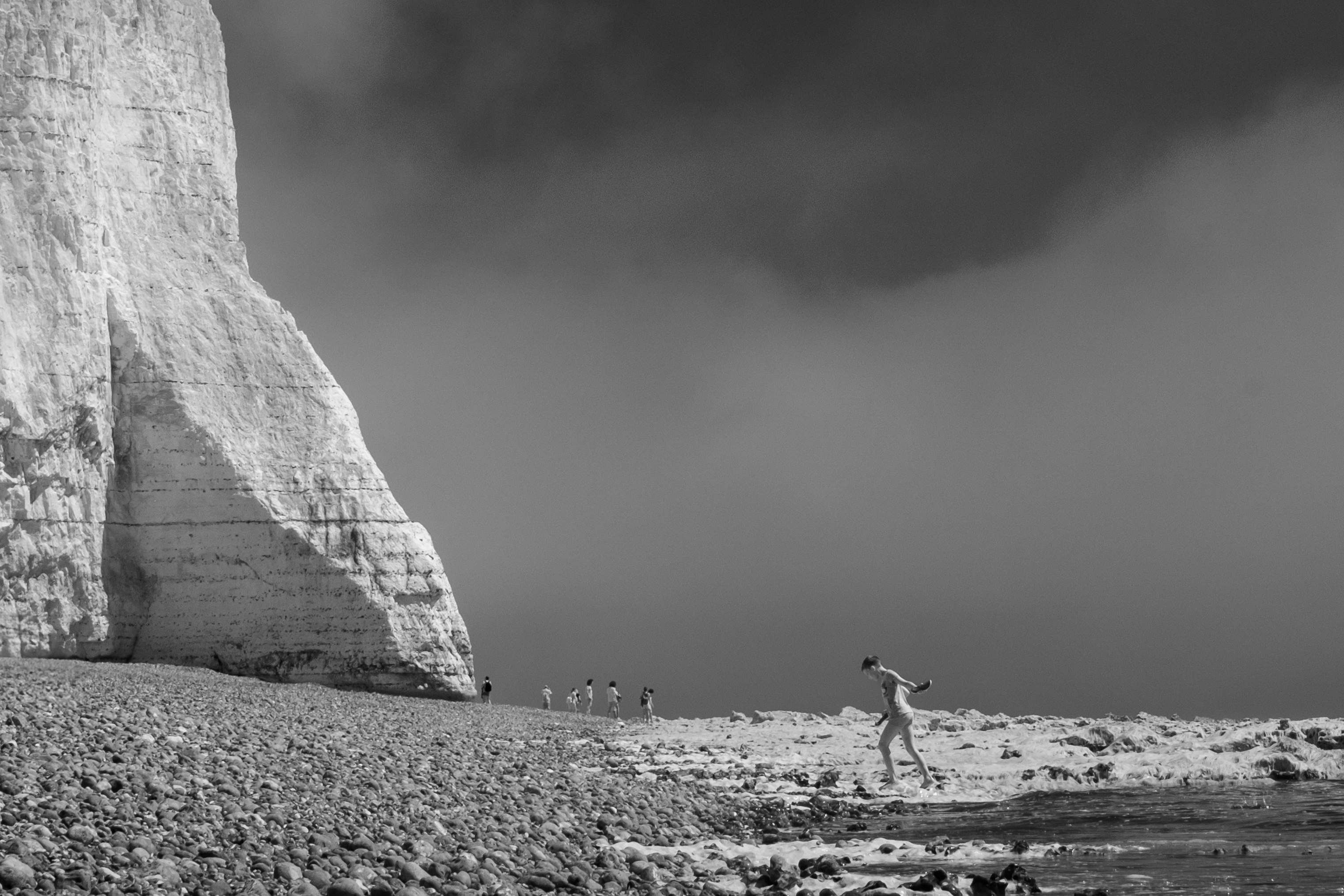 Infrared photos of the Seven Sisters cliffs in the UK