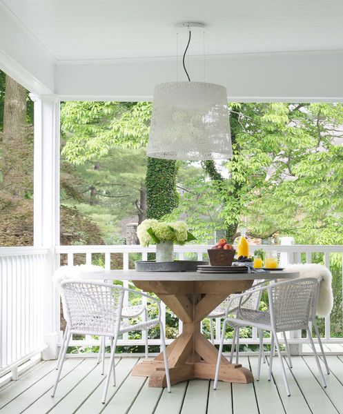 front porch dining area