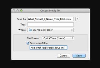 'Save as' dialog box on screen