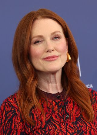 Julianne Moore attends the "The Room Next Door" photocall during the 81st Venice International Film Festival at Palazzo del Casino on September 02, 2024 in Venice, Italy