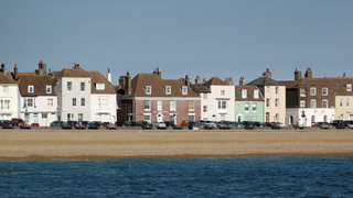 a row of houses on the seaside
