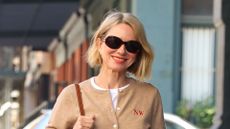 Naomi Watts wearing cashmere cardigan on 11 September, 2025