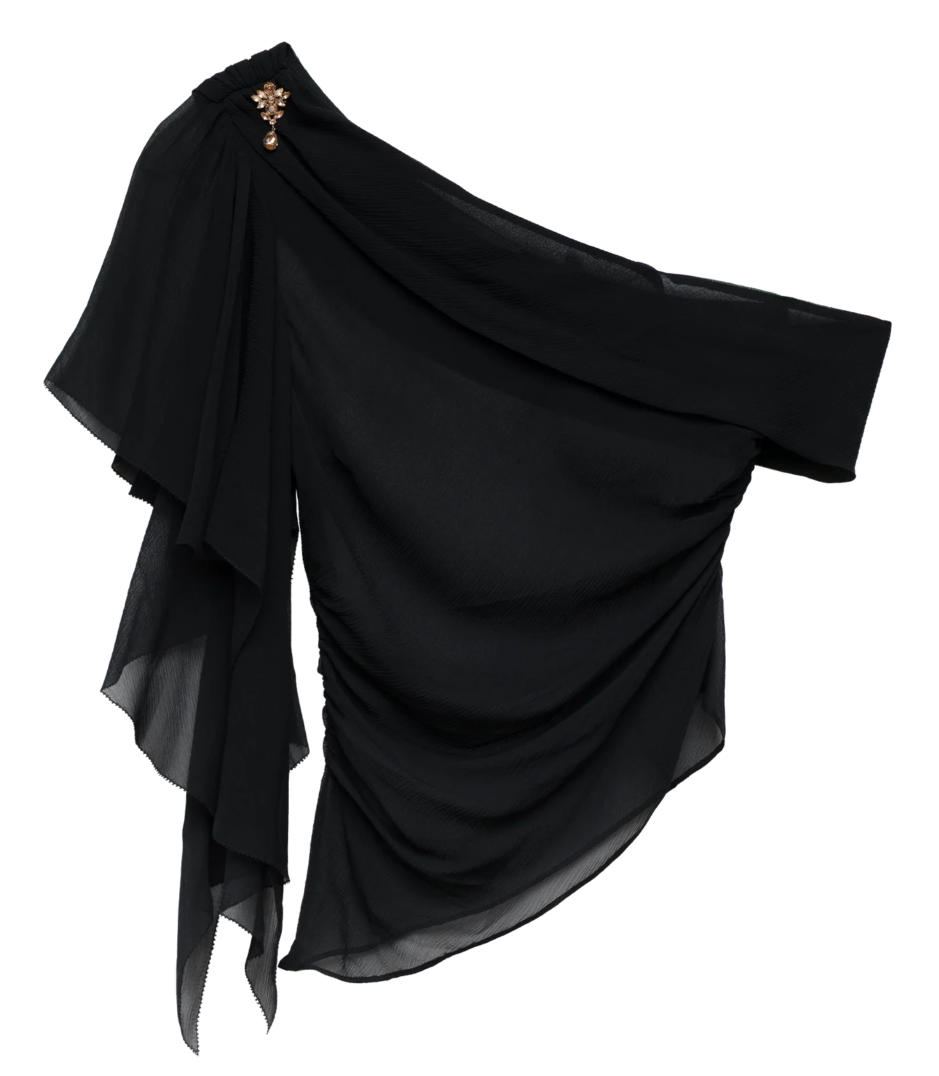 shopdoen opera top draped black