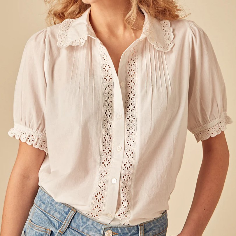 Nobody's Child White Broderie Blouse