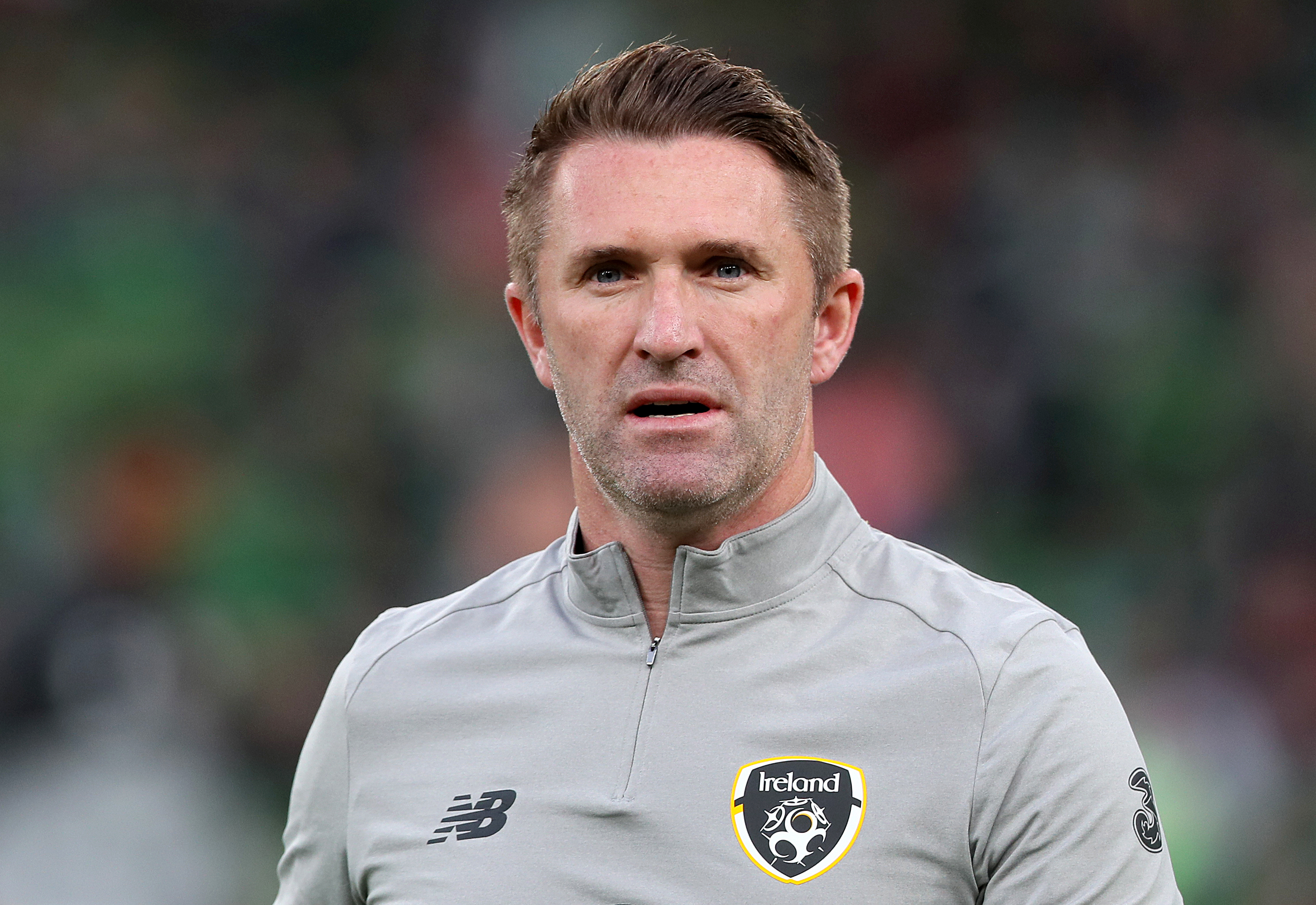 Robbie Keane as part of Ireland's coaching staff