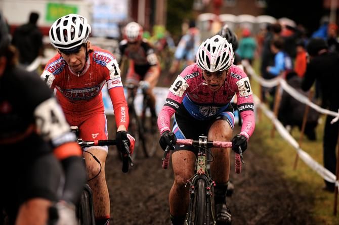 Courtney McFadden eyes the right wheel to stick with early on.