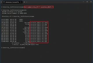 Modify multiple filenames command