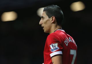 Angel Di Maria in action for Manchester United against Crystal Palace in 2014.