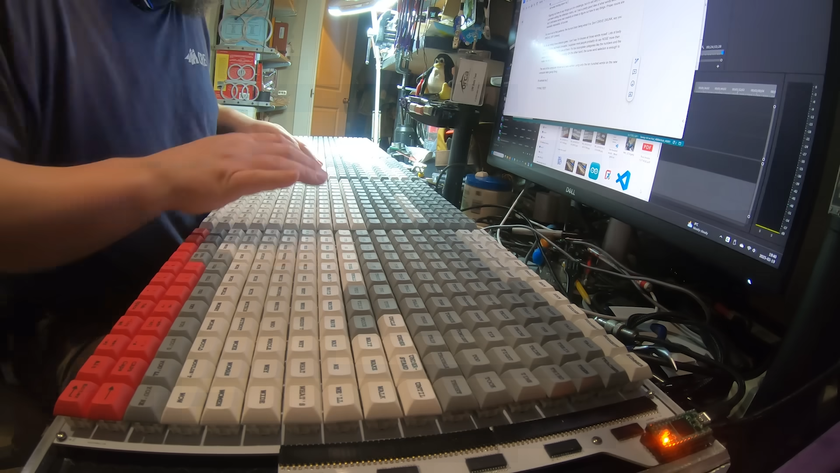 a picture of Attoparsec&#039;s &#039;ten hundred letter getter&#039;, a keyboard with 1,000 words on it.