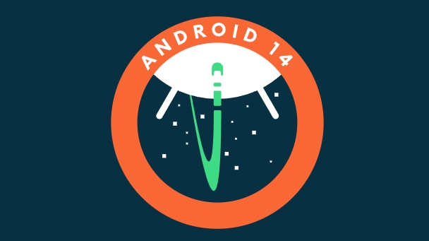 El logotipo de Android 14