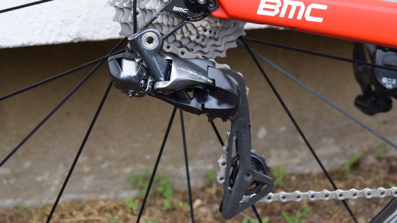 Shimano's Dura-Ace 9150 rear derailleur weighs in at 204 grams