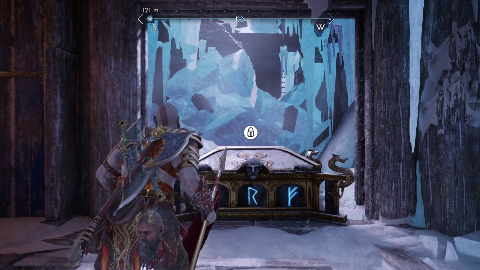 God of War Ragnarok runic nornir chests in Niflheim
