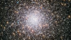 A bright collective of millions of stars, scattered around the edges bu combining to look like one big star at the center