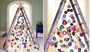 Step ladder christmas tree alternative