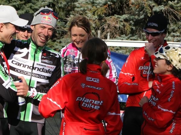 The day was dominated by Planet Bike, Garneau-Club Chaussures-Ogilvy and Cannondale/Cyclocrossworld.com, and the post-race mood between the teams was high