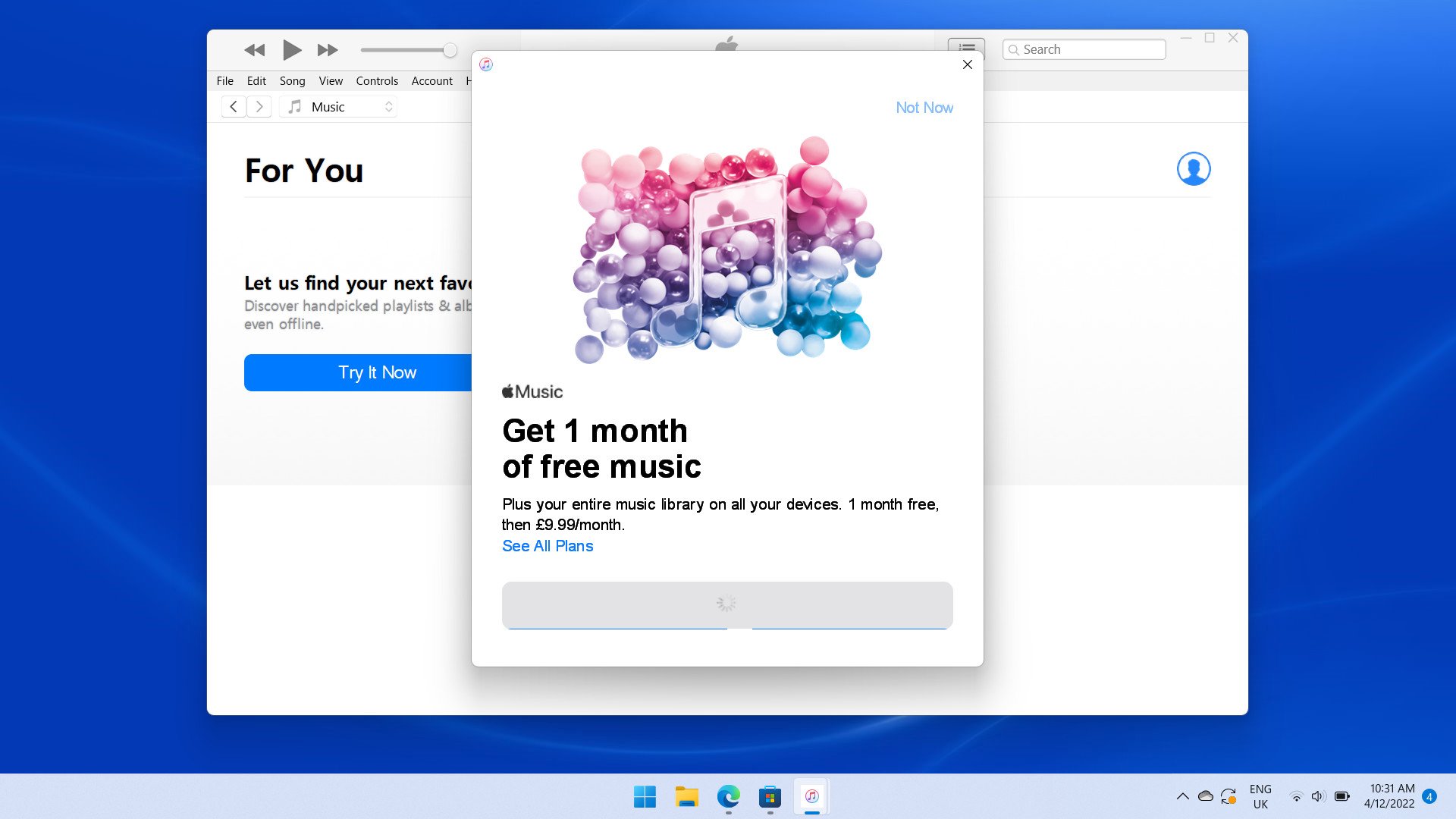 iTunes Windows 11