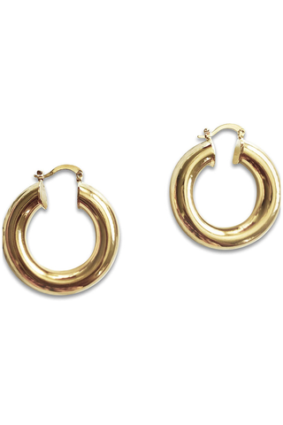 Lola Ade 18k Gold Filled Thick Hoop Earrings (45mm)
